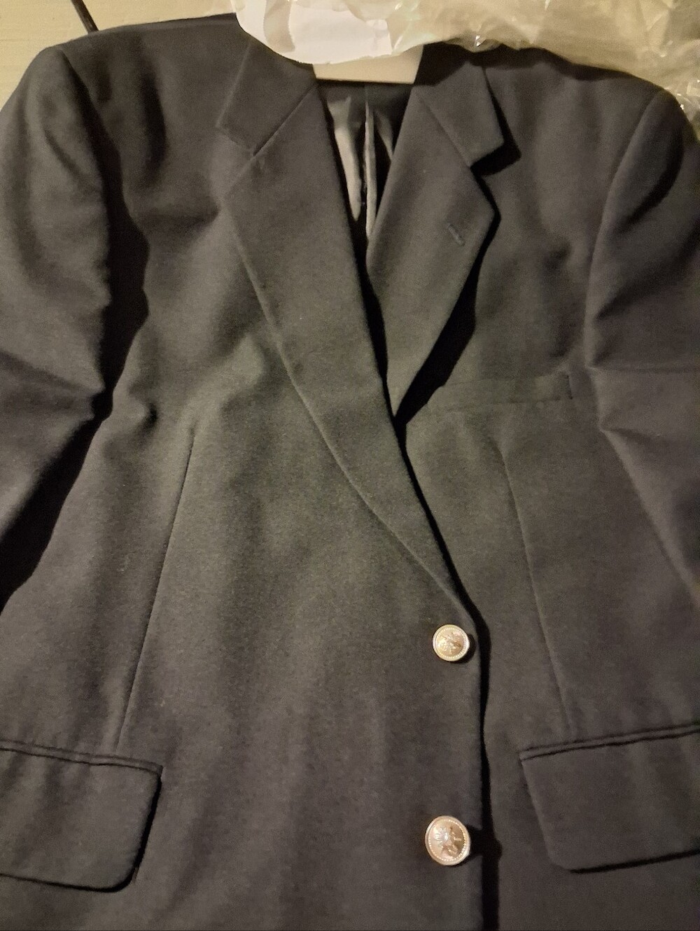 Burt PLITZER MENS NAVY BLUE BLAZER WITH BRASS BUTTONS FLAWLESS SIZE 50L